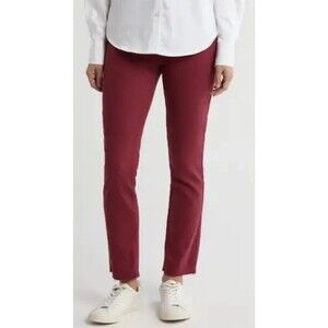 Frank & Eileen Derry Illusion Pull-On Pant Off Cranberry Red Women’s 28 Cropped
